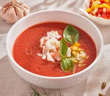 Гаспачо с крабом