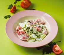 Овощной салат со сметаной