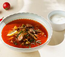 Суп Солянка с домашними копченостями