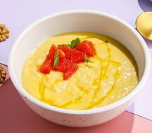 Рисовая каша с манговым пюре