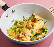 Омлет с креветками