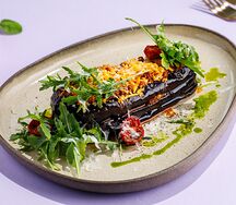 Слоеный баклажан с мясом