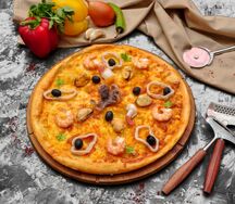 Пицца с морепродуктами