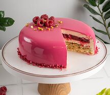 Торт Фанк с фисташкой и малиной