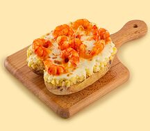 Картофель гриль-чиз, креветки том ям