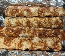 Люля куриный с сулугуни на мангале