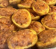 Картофельные карманчики с ветчиной и сыром 