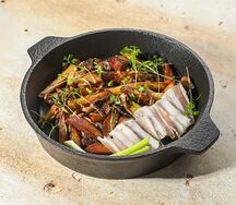 Жареха из грибов с картофелем