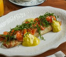 Блины с форелью