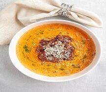 Орзо с белыми грибами и цыпленком