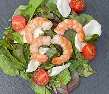Салатный микс с лососем