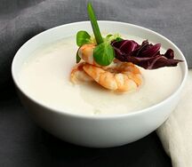 Сырный суп с креветками