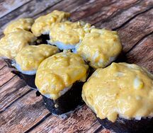 Запеченный острый с крабом