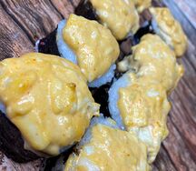 Запеченный острый с креветкой