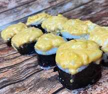 Запеченный острый с лососем