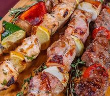Шашлык из курицы с лимоном