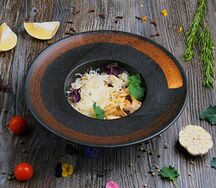 Паста с курицей и грибами