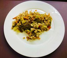 Полба с овощами