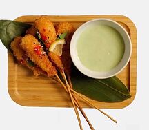 Креветки в соусе васаби