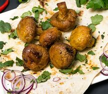 Грибы на мангале