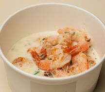 Креветки в сливочно-сырном соусе