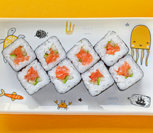 Мини с копченым лососем