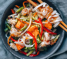 Вок №9 Рисовая лапша с морепродуктами