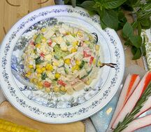 Крабовый салат нежный