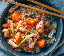 Вок №8 Рис с морепродуктами