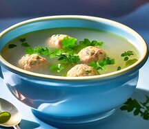 Детский суп с фрикадельками
