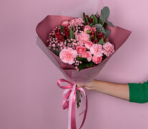 Букет цветов в стилистике торта plus