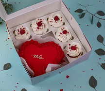 Бенто-торт с капкейками Сердце для меня