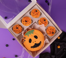 Бенто-торт и капкейки Тыква