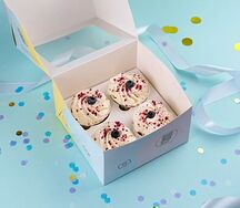 Набор капкейков малина 4 шт