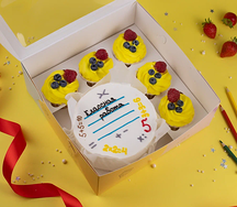 Бенто-торт с капкейками Классная работа