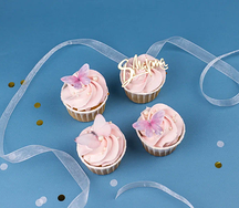 Набор капкейков 8 марта Бабочки 4шт