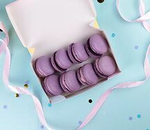 Подарочный набор макаронс лаванда 8шт