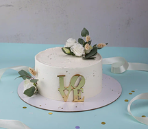 Торт Свадебный с эвкалиптом Любовь 2кг