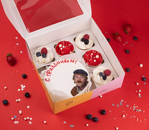 Бенто-торт с капкейками С Праздником строителя!