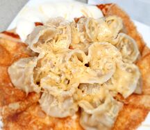 Пельмени 12шт., с сыром и сметаной