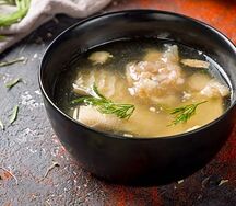 Хаш говяжий с лавашом, чесноком и зеленью