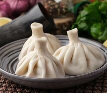 Хинкали с сыром и шпинатом