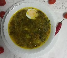 Щавельные щи на курином бульоне