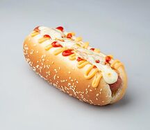 Хот-дог С палёным сыром