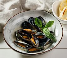 Мидии в соусе горгонзола