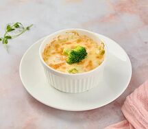 Жюльен с креветками и брокколи