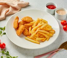 Наггетсы куриные с картофелем фри