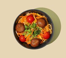 Паста с фрикадельками веган постная