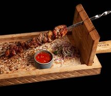 Шашлык из мякоти ягненка с курдюком