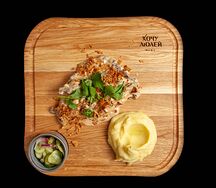 Бефстроганов из телятины с пюре